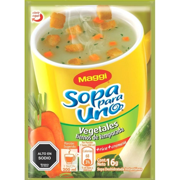 Maggi Sopa para uno vegetales 