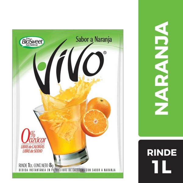 Jugo en sobre Vivo sabor Naranja