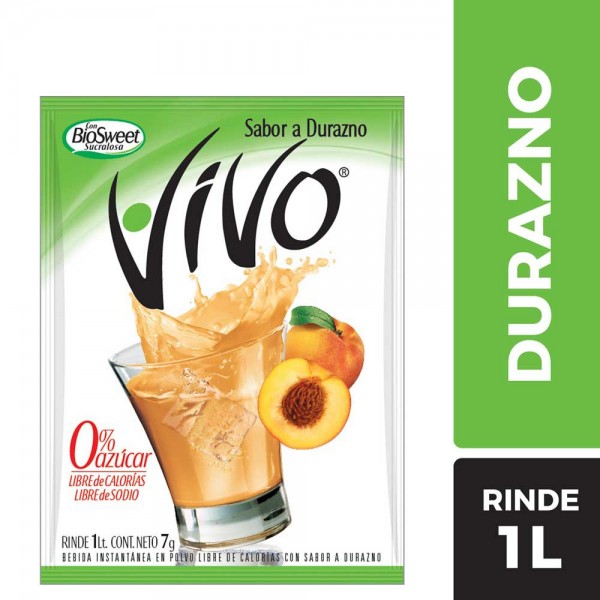 Jugo en sobre Vivo sabor Durazno