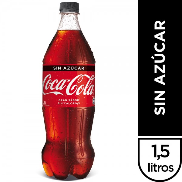 Coca Cola sin azúcar 1,5 litros 