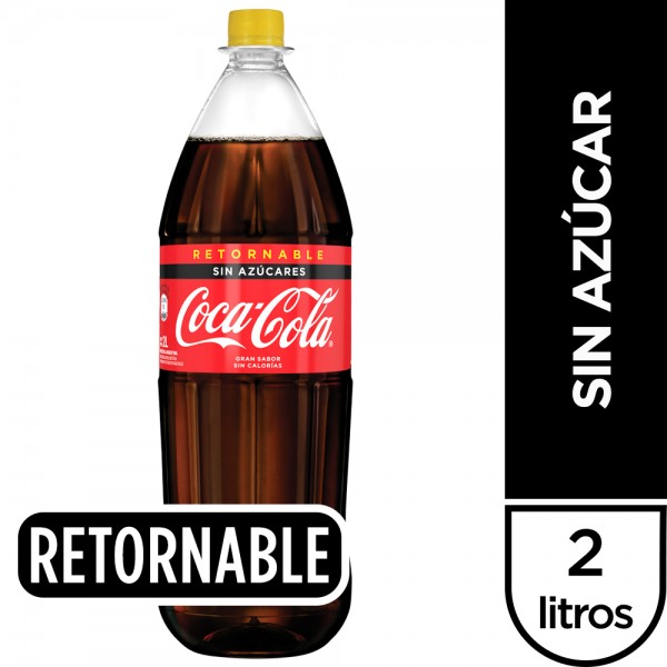 Coca Cola sin azúcar 2 litros retornable