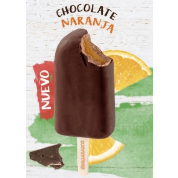 Helado Guallarauco chocolate con naranja