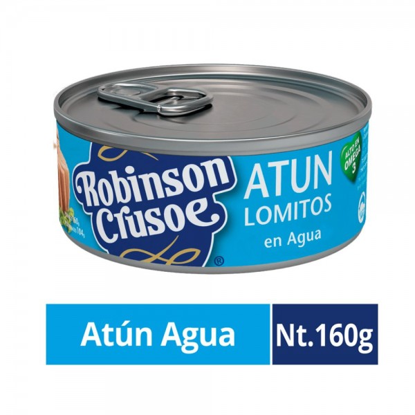 Atún lomitos en agua Robinson Crusoe 160 g