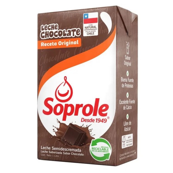 Leche Soprole chocolate 1 litro