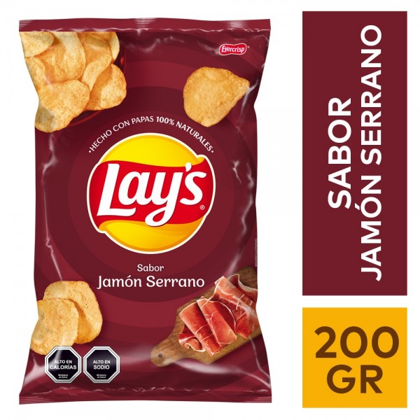 Papas fritas Lays sabor Jamón Serrano 200 g