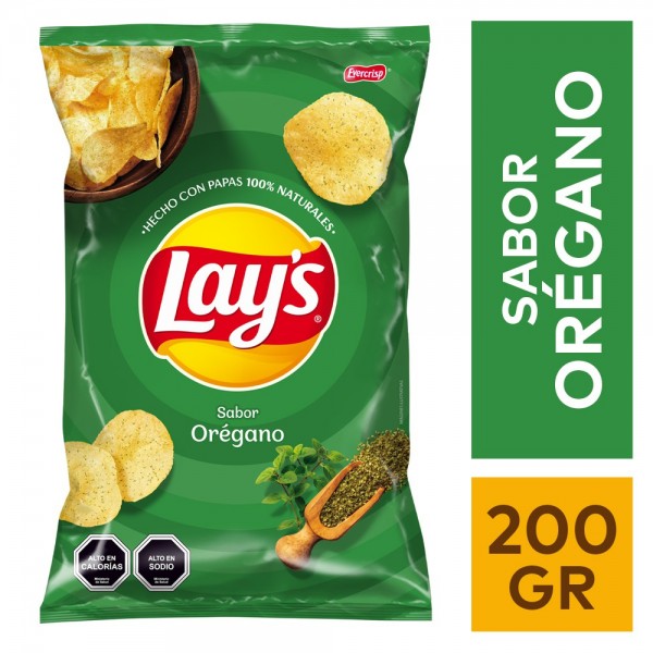 Papas fritas Lays sabor Orégano 200 g