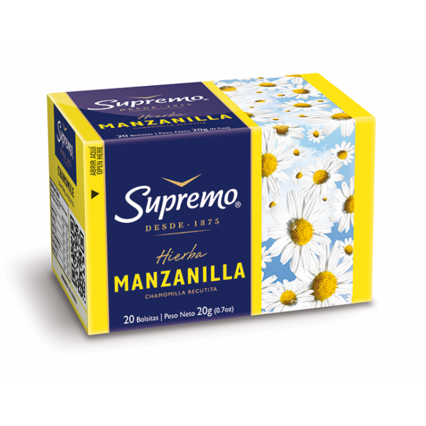 Té Supremo Hierba Manzanilla 20 bolsitas