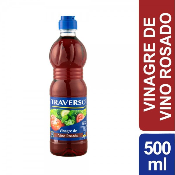 Vinagre de vino rosado Traverso 500 cc